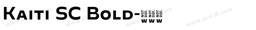 Kaiti SC Bold字体转换